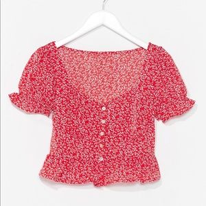 Sew You Floral Button Down Blouse